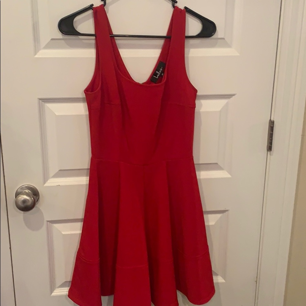 Lulus fitted on top medium red dress worn 2 times